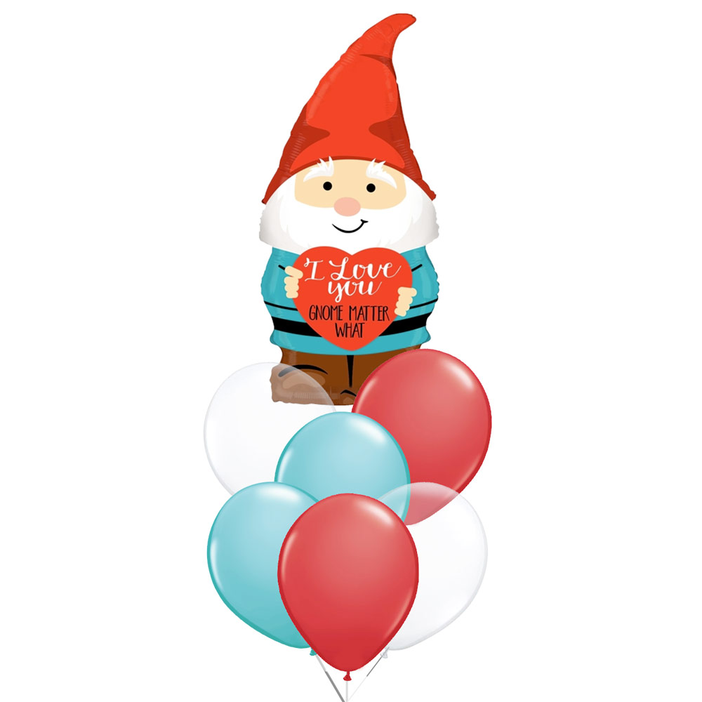 I Love You Gnome Matter What Helium Balloons Bouquet