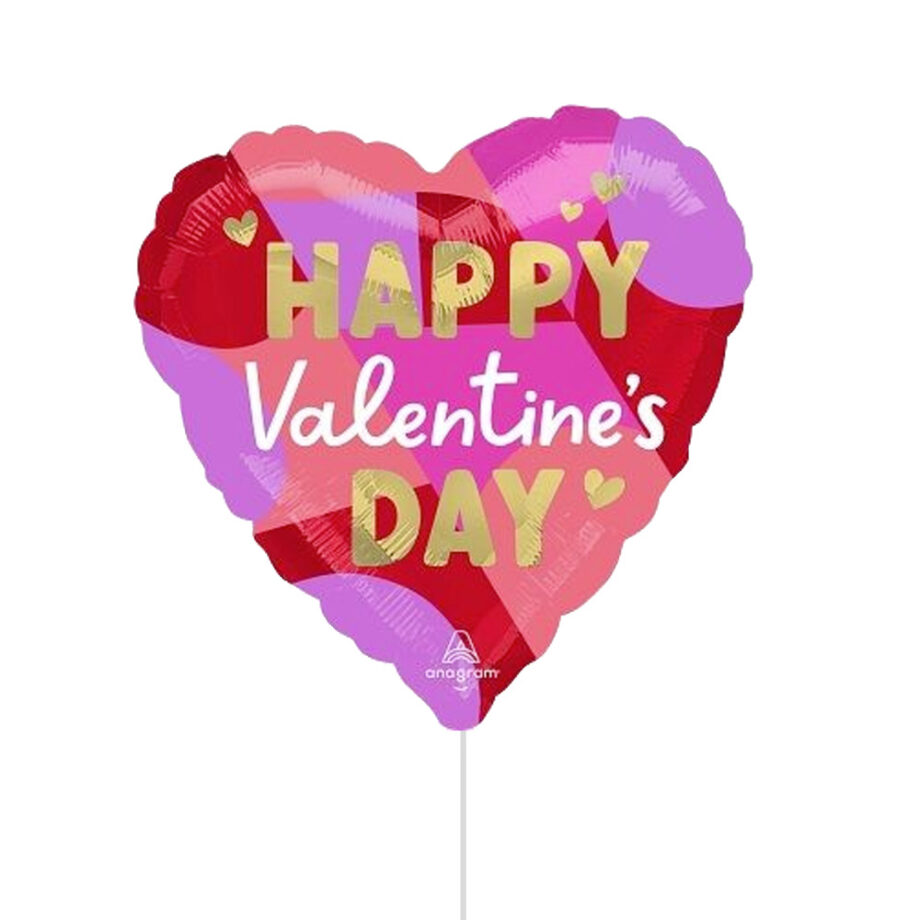 Happy Valentines Day Blocking Lights 18" Heart Foil Balloon