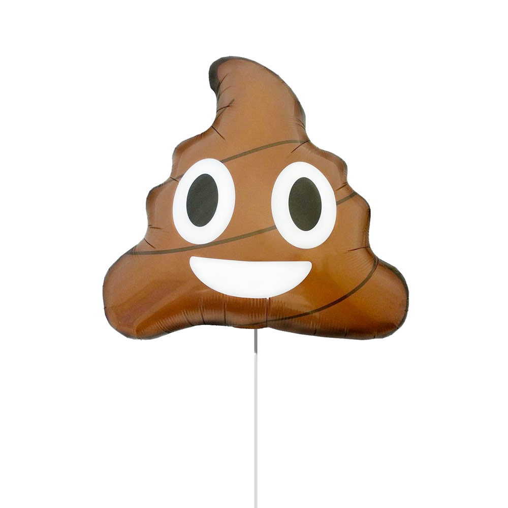 Emoji poop foil balloon