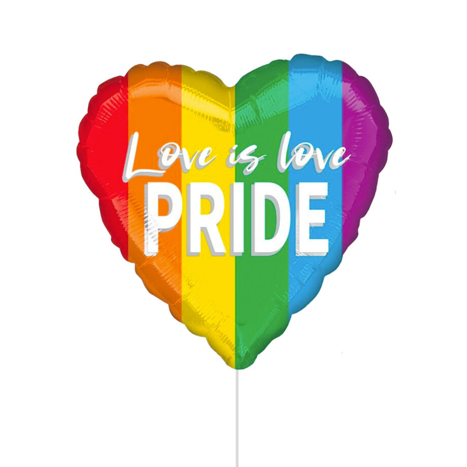 Love is Love Pride 18" Heart Foil Balloon