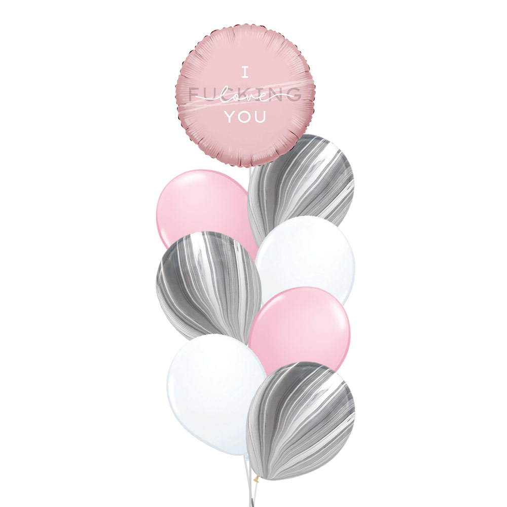 Lovely You 18" Round Foil with 6 Latex Balloons Bouquet