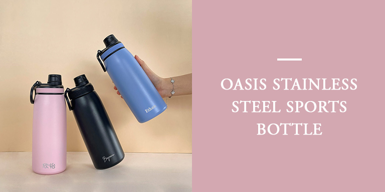 Oasis stainless steel sports bottle