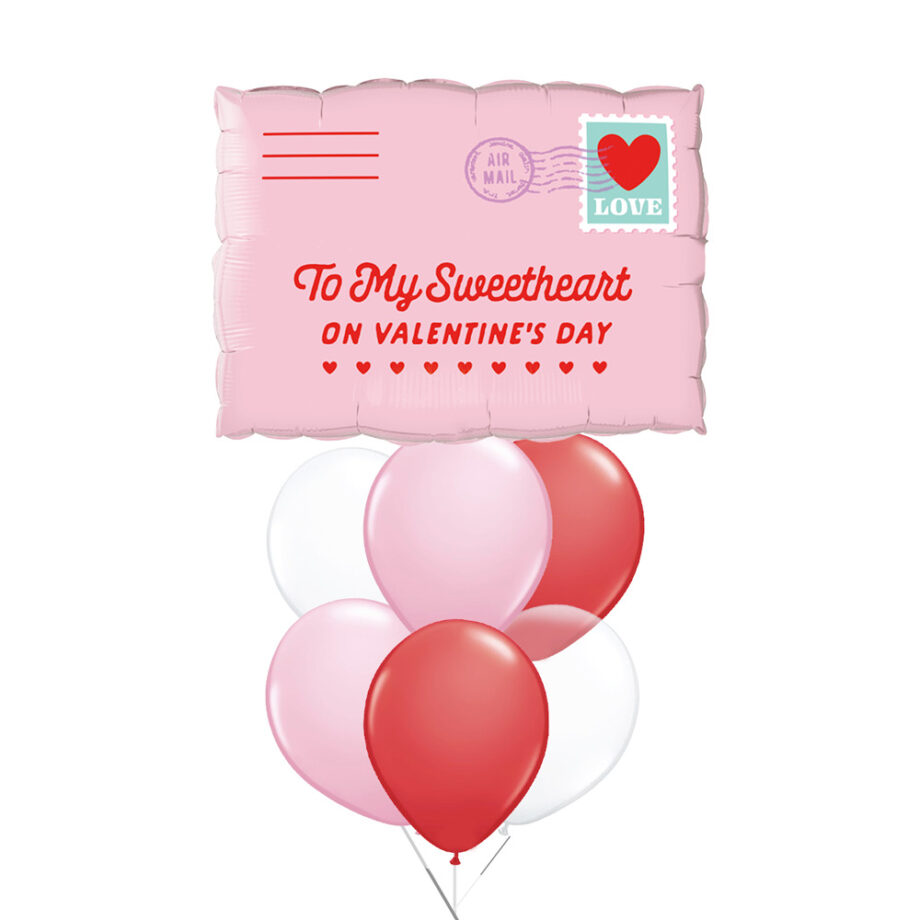 Valentine's Day Letter Foil Balloon Bouquet