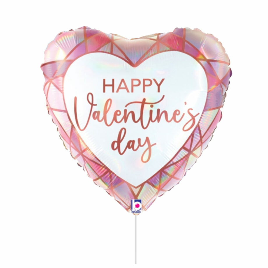 Opal Valentine Gem 18" Heart Foil Balloon