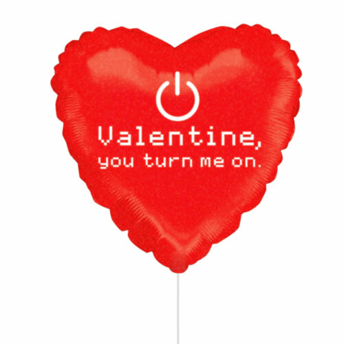 Valentine, You Turn Me On 18" Heart Foil Balloon