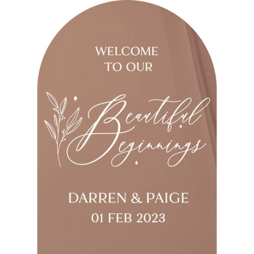 Arch Wedding Welcome Signage