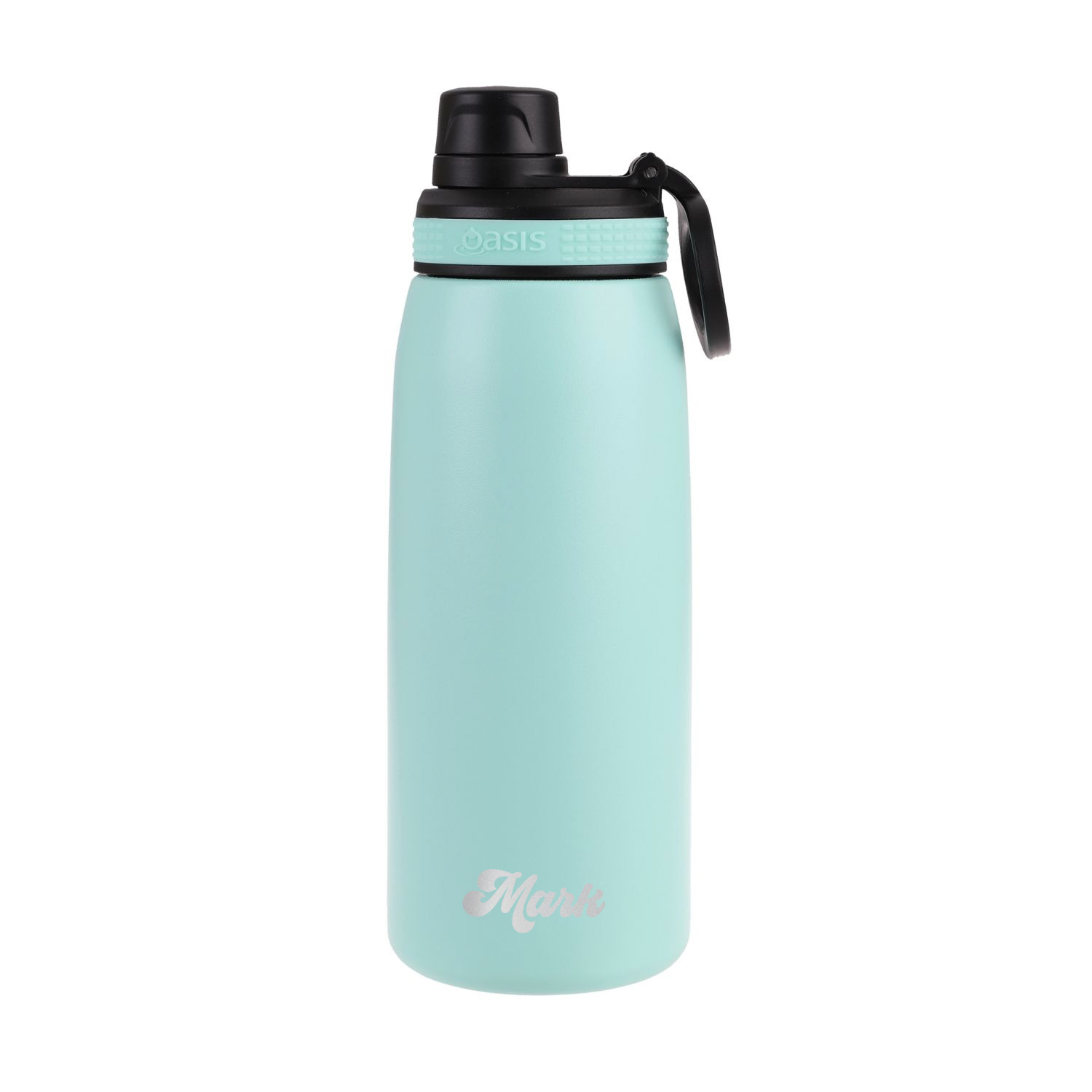 Custom Oasis Stainless Steel Insulated Sports Water Bottle with Screw Cap - Mint