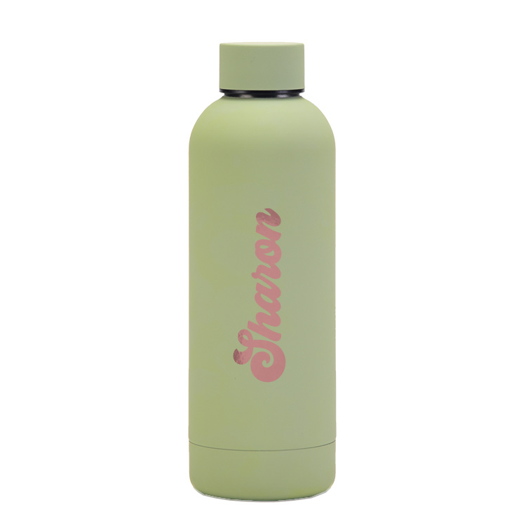 Custom Name Luxe Matte Finish Insulated Stainless Steel Bottle - Sage