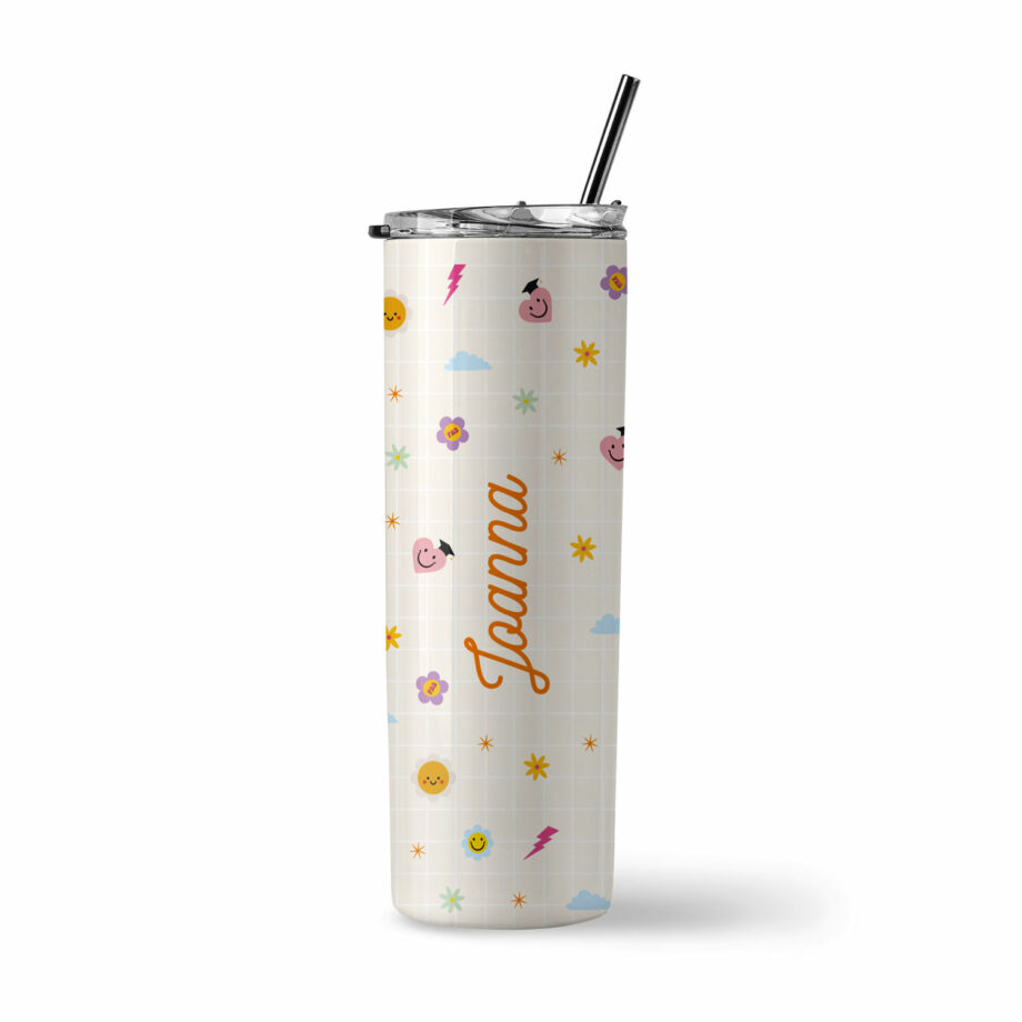 [Custom Name] Graduation Collection Insulated Stainless Steel Tumbler - Graduation Happy Vibes Design
