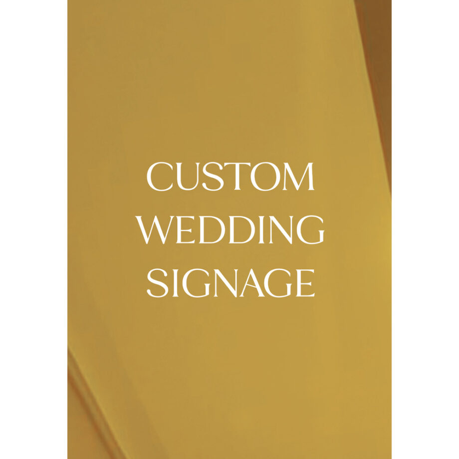 mirror gold custom wedding signage