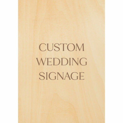 ply wood custom wedding welcome signage
