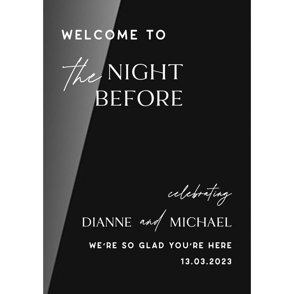 welcome to the night before - black acrylics