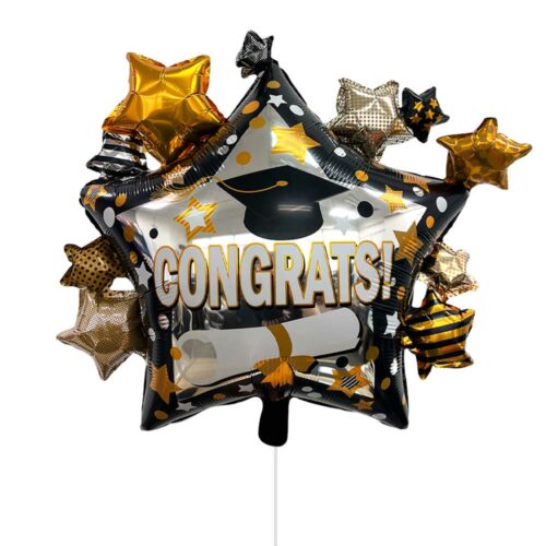 congrats multi star graduate foil balloon