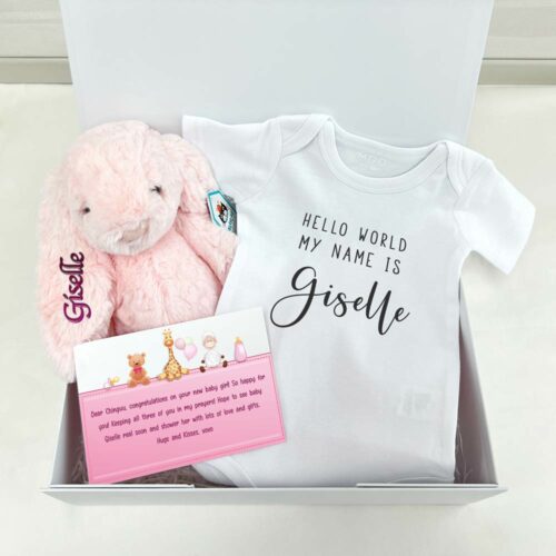 newborn giftbox - look at my outfit bundle for girl w name