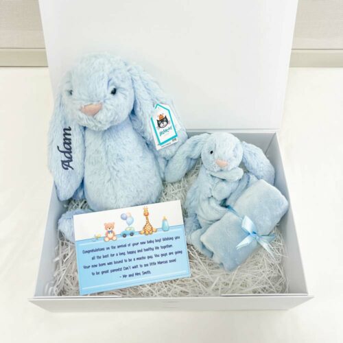 newborn giftbox - welcome baby bundle for boy3 w name