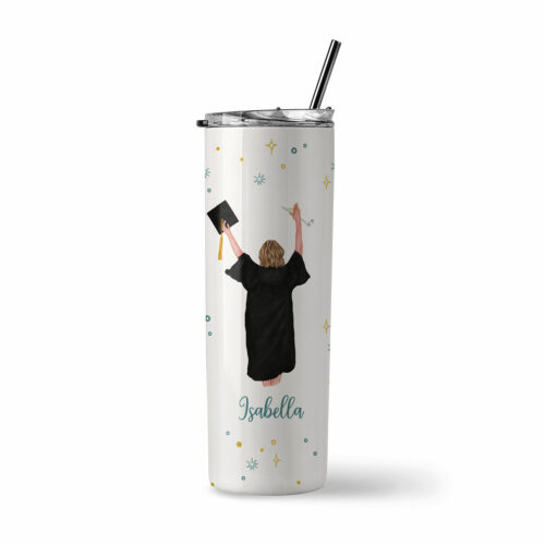 [Custom Name] Graduation Collection Insulated Stainless Steel Tumbler – Hotter by ONE Degree Female Graduate Design