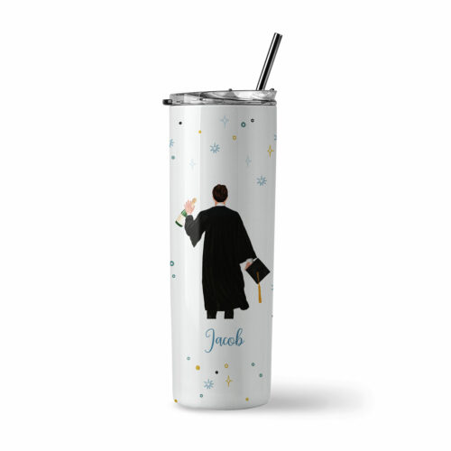 [Custom Name] Graduation Collection Insulated Stainless Steel Tumbler - Hotter by ONE Degree Male Graduate Design