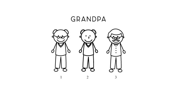 Stick Figure Family Grandpa