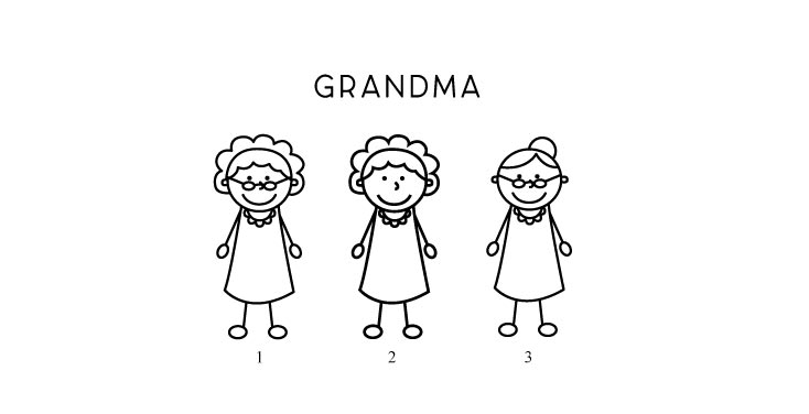 Stick Figure Family Grandma