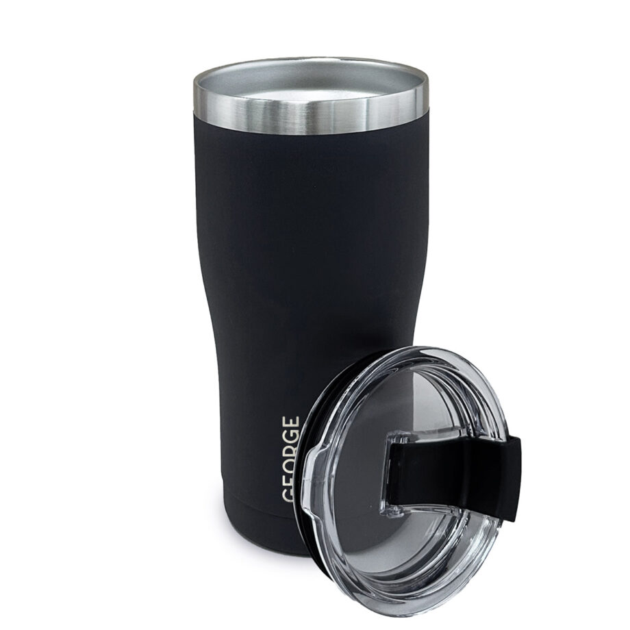 Insulated Stainless Steel Travel Tumbler - Black