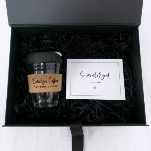 Custom Name Coffee Cup Graduation Gift Box