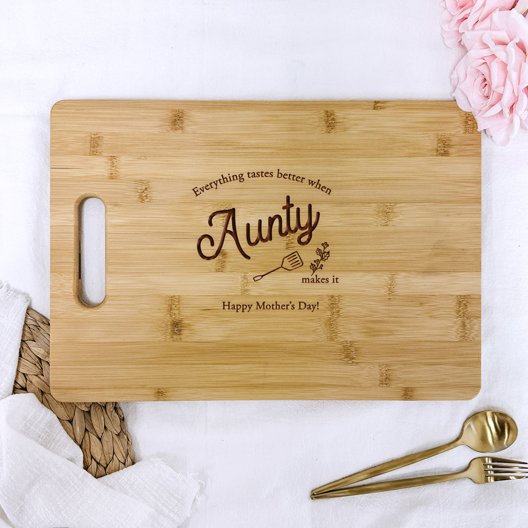 Engraved Wooden Chopping Board - Everything Tastes Better