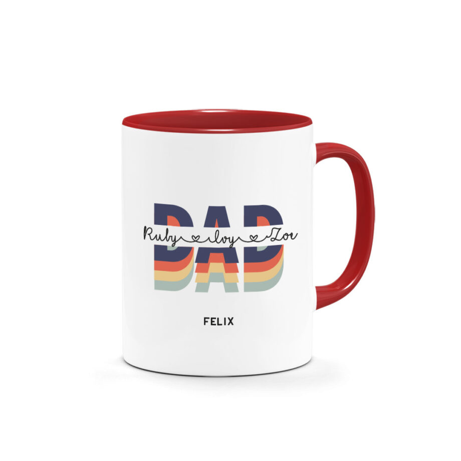 [Custom Name] Father’s Day Printed Mug - DAD Typography Design