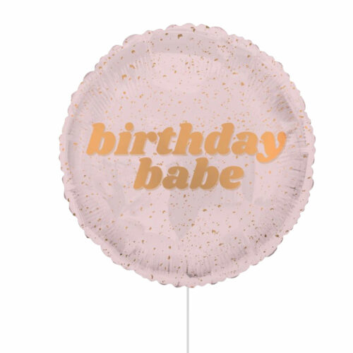 24k birthday babe 18" Round Foil Balloon