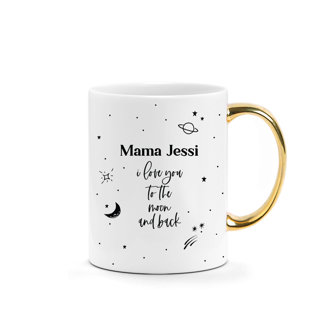 Love You to the Moon and Back Quote Design Mother's Day Mug