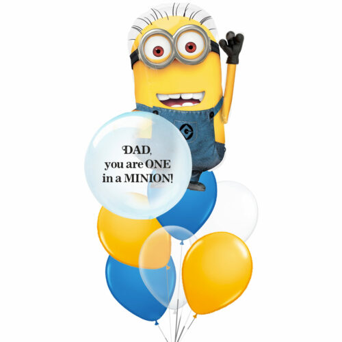 Father's Day Minion Helium Balloons Bouquet
