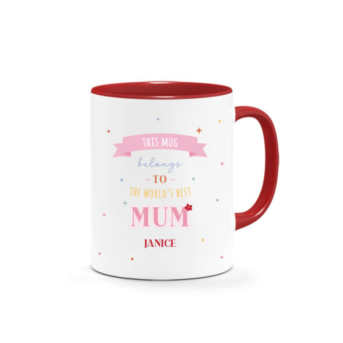 Mother's Day Printed Mug - World's Best Mum Mug Design