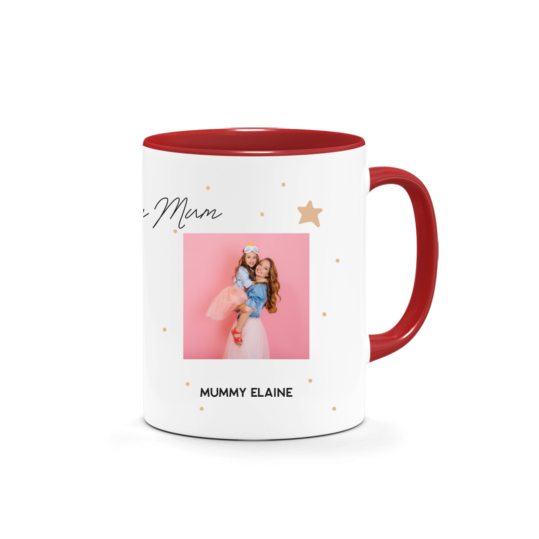 Mother's Day Printed Photo Mug 3 frames - Shining Stars Design