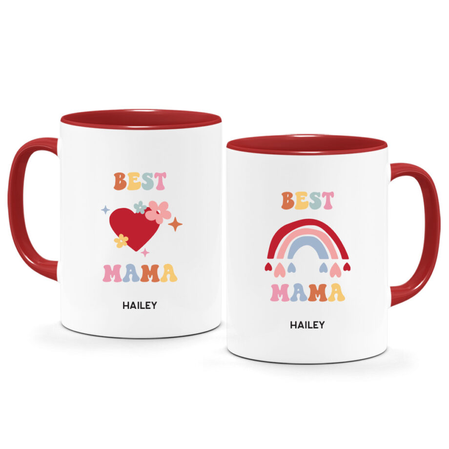 Mother's Day Printed Mug - Rainbow Heart MAMA Design