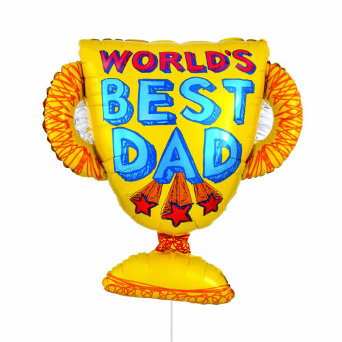 World's Best Dad Trophy Anagarm Foil Balloon
