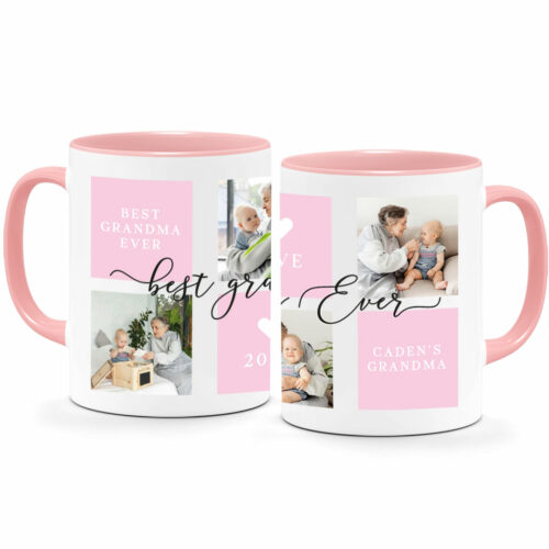 '[Custom Name Custom Title & Custom Year] Printed Mug – Best Grandma Ever Photo Mug