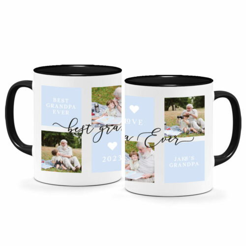 '[Custom Name Custom Title & Custom Year] Printed Mug – Best Grandpa Ever Photo Mug