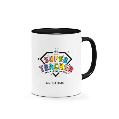 [CUSTOM NAME] Printed Mug - SUPER TEACHER Design