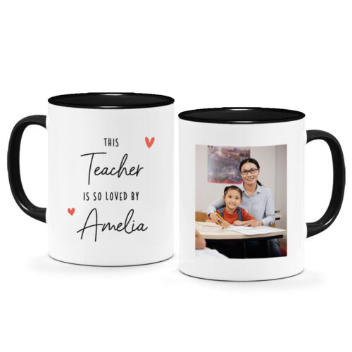 [CUSTOM NAME] Printed Mug - This Teacher is So Loved By Design