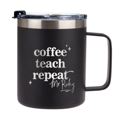 [coffee teach repeat Typography] Teacher's Day Stainless Steel Mug
