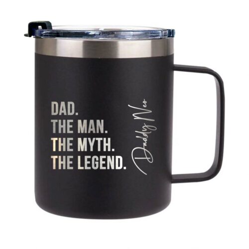 [Dad The Man The Myth The Legend] Father's Day Stainless Steel Mug - Black