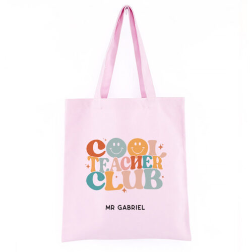 [Custom Name] Personalised Teacher’s Day Tote Bag - Cool Teacher Club Design