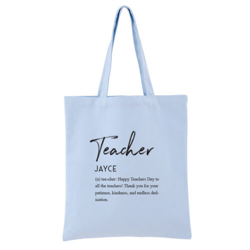 Custom Name Dictionary Definition Design teacher day gift tote bag