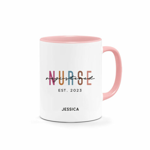[Custom Year Custom Name] Nurse Day Printed Mug – registered NURSE Design