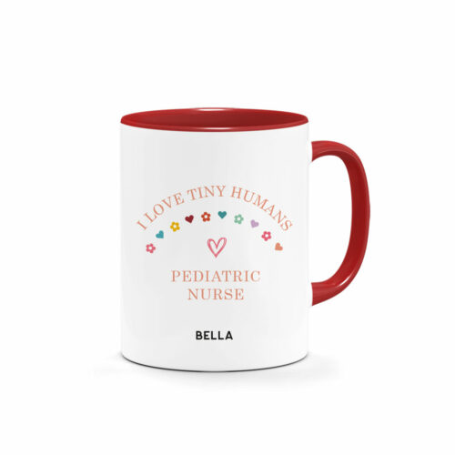 [Custom Title Custom Name] Nurse Day Printed Mug – I Love Tiny Humans Design