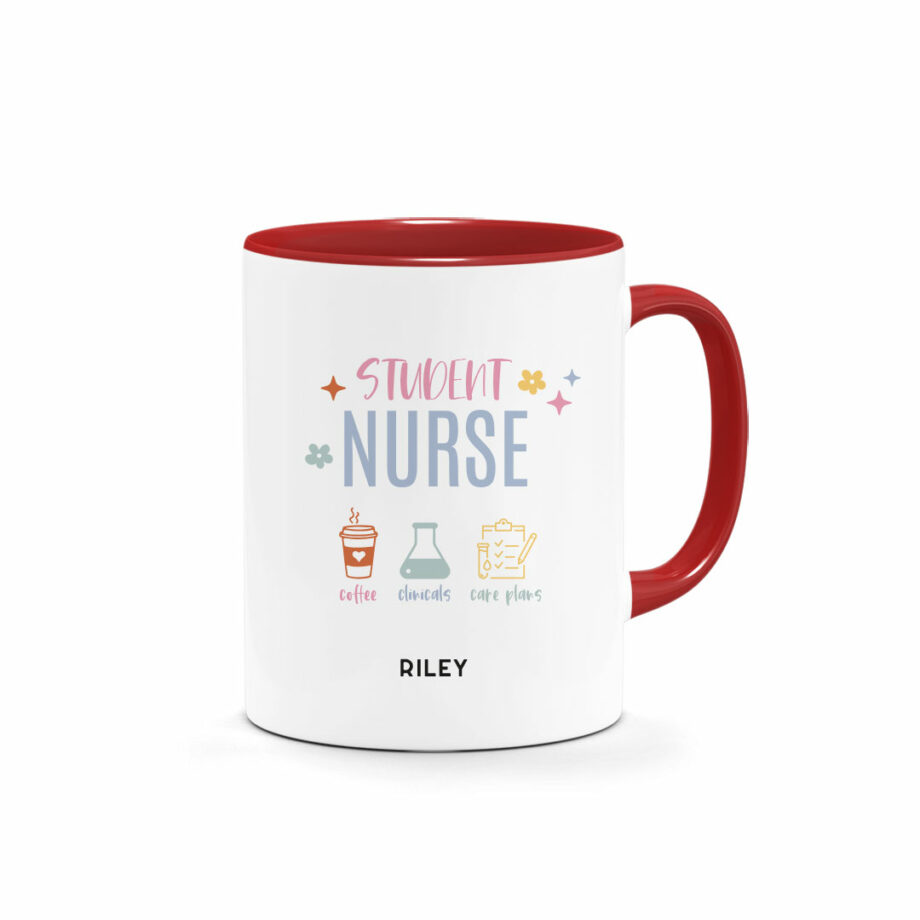 [Custom Name] Nurse Day Printed Mug – Student Nurse Design