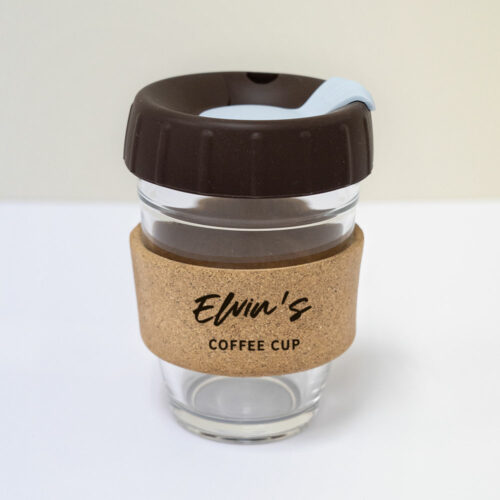 custom name coffee keep cup - dark chocolate