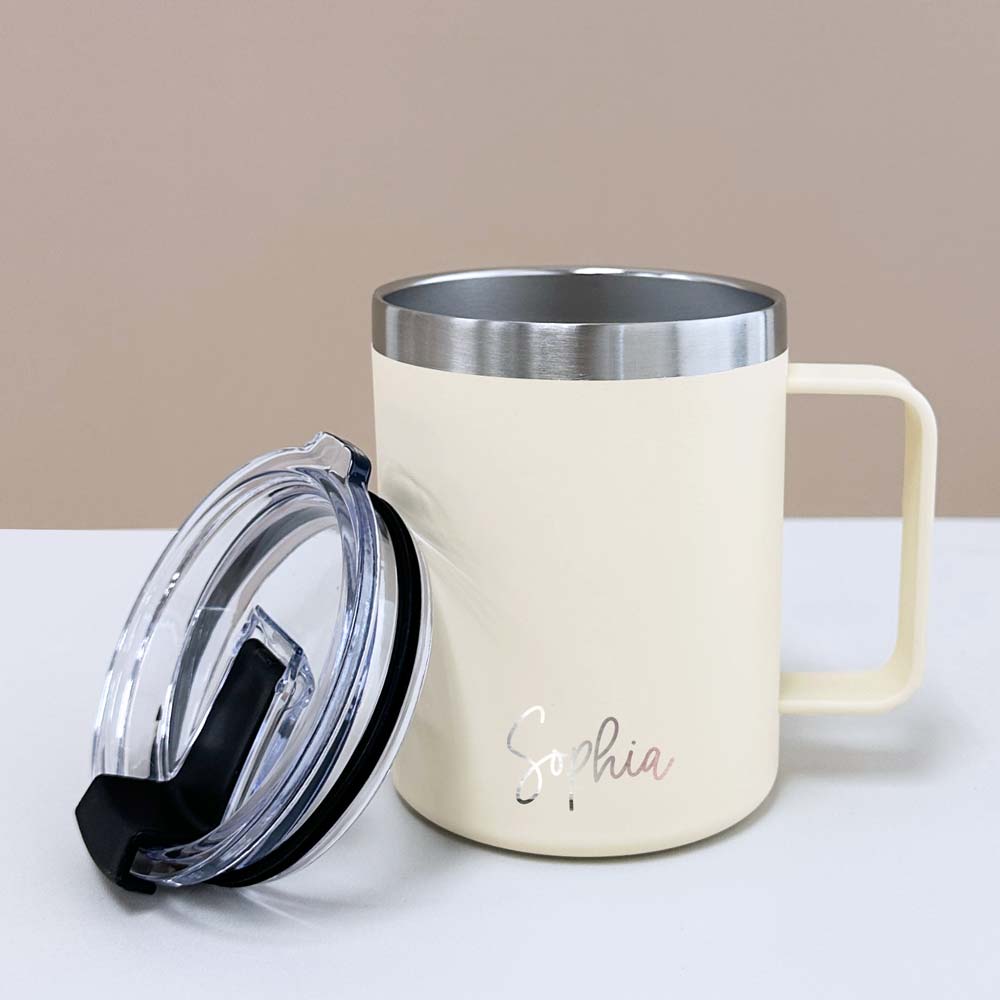 Stainless Steel Thermo Mug - Cream