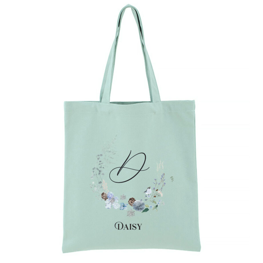 [Custom Monogram & Name] Christmas Collection Personalised Tote Bag - First Snow