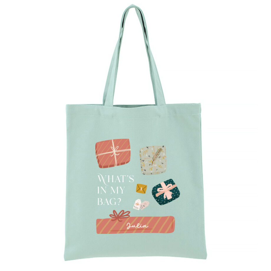 [Custom Name] Christmas Collection Personalised Tote Bag - Gifting Joy