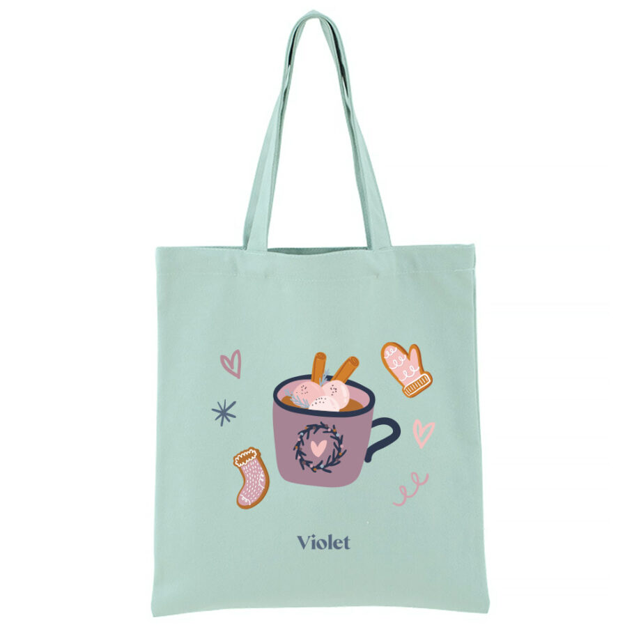 [Custom Name] Christmas Collection Personalised Tote Bag - Lovely Christmas Treats